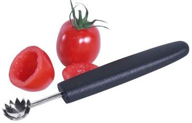 Tomatenentstieler, Entstieler, Edelstahl mit Kunststoffgriff, 14,5cm Länge