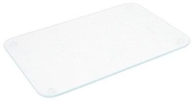 Glas-Schneidbrett, geriffelte Oberfläche, rutschfeste Füßchen, Variante wählbar