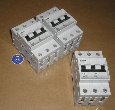 3x Leitungsschutzschalter LSS Automat Sicherung B13 A Ampere 3polig Siemens