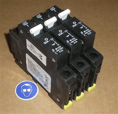 3x Sicherung Sicherungen 25A Ampere 1polig CBI 25A-C2 QF-1(13) 240V 50Hz