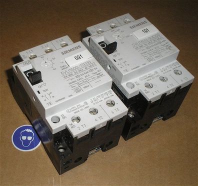 2x Motorschutzschalter 0,6A Ampere Siemens 3VU1300-1TE00 0,4A 1MD00