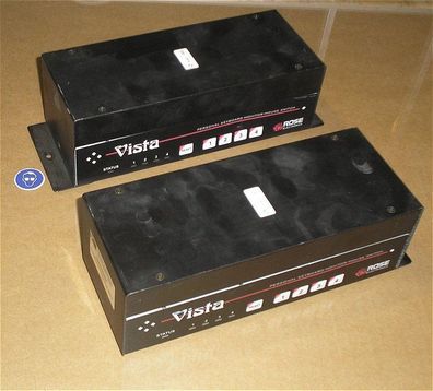 2x KVM VGA Switch Metall Gehäuse Rose Electronics Vista KVM-4PCA + SdfkPlakette