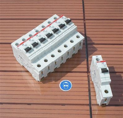 8x Leitungsschutzschalter LS Automat Sicherung C2 1polig ABB S201 + SdfkPlakette