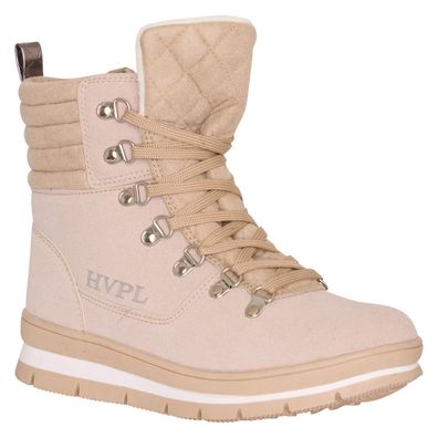 HV POLO Boots Louise camel modischer Stiefel mit gesteppter Oberseite