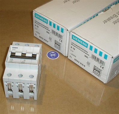 1x Leitungsschutzschalter LSS Automat Sicherung A10 A Ampere 3polig Siemens 5SX2
