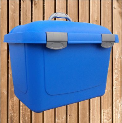 Putzbox, großer und geräumiger Putzkoffer aus Kunststoff, capri-blue