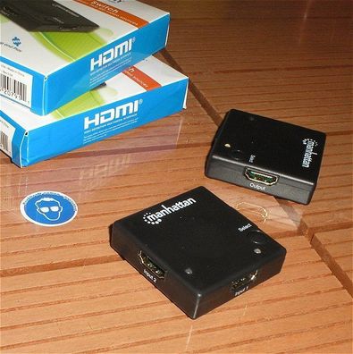 2x Umschalter 2 Port HDMI Switch auf 1x Monitor Display Manhattan 207911 766623207911