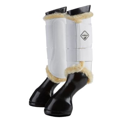 LeMieux Fleece Egde Mesh Brushing Boots white/ natural