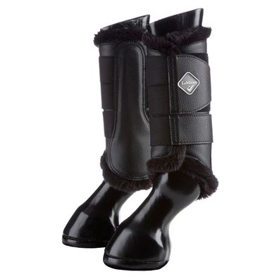 LeMieux Fleece Egde Mesh Brushing Boots black/ black