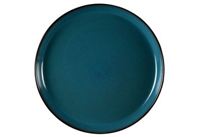 Speiseteller Teller Visby Porzellan blau rund Ø 26.5 x H 3 cm