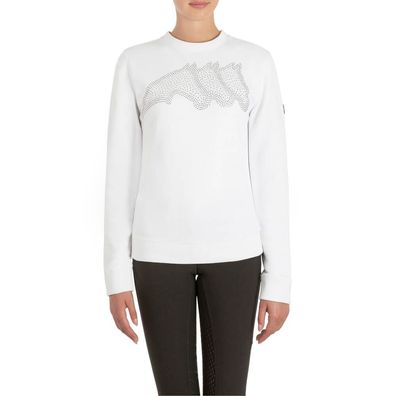 Equiline GYNAG DAMEN Sweatshirt Pullover WHITE (FS21)