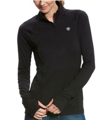 ARIAT Damen Shirt Lowell 2.01, 1/4 Zip, black