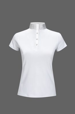 Equiline Gerlinde Frauen Comp Polo-Shirt S/ S WEISS FS2019