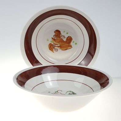 2er Set Schüsseln Hankook Korea Keramik weiß/ braun
