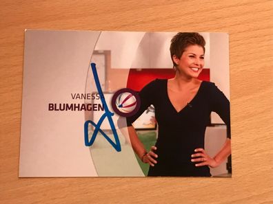 Autogrammkarte - Vanessa Blumhagen - SAT 1 Moderatorin - orig. signiert #1523
