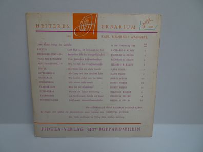 7" Single FidulaFon 1120 Heiteres Herbarium Karl Heinrich Waggerl