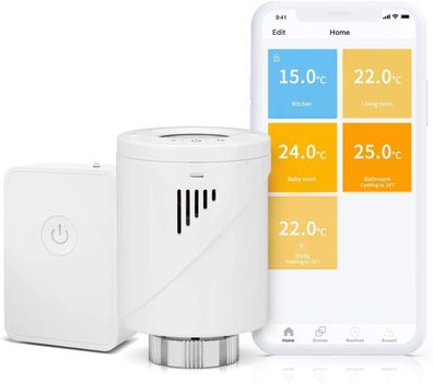 Smart Heizkörperthermostat, meross WLAN Thermostat MTS100H