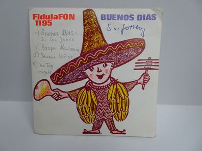 7" Single FidulaFon Fidula Fon 1195 Buenos Dias Tanzlieder Kinder lateinamerikanisch