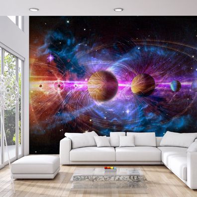 Muralo VLIES Fototapeten Tapeten XXL Abstraktion Kosmos Planeten 3D 4426
