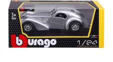 Bburago 18-22092 - Modellauto - Bugatti Atlantic (silber, Maßstab 1:24) Auto