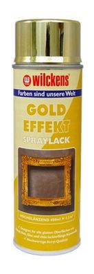 Wilckens 400 ml Gold-Effekt Spraylack Hochglänzend Effektspray Metall Holz Glas
