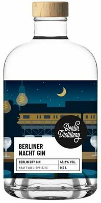 Berlin Distillery, Berliner Nacht Gin, 0,5 l, 45,2 % vol.