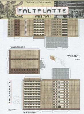 Faltplatte: WBS 70/11, Architektur, Bastelbogen, DIN A 4