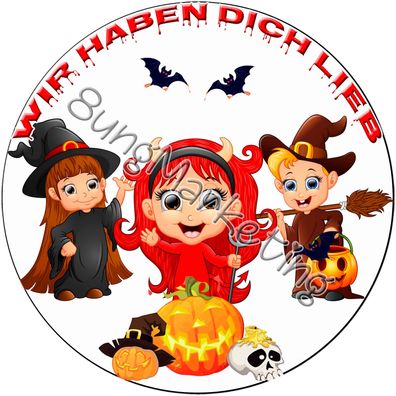 0774 Halloween Tortendeko Tortenbild Fototorte individuell Wunschtext und Foto