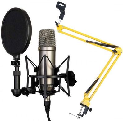 Rode NT1-A Mikrofon Set + Gelenkarm Stativ Gelb