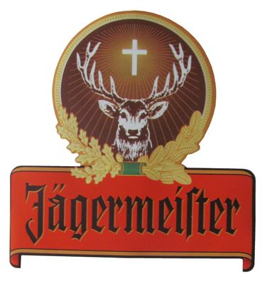 Jägermeister - Scheiben Aufkleber 19,5 x 18,3 cm - beitseitig Sichtbar