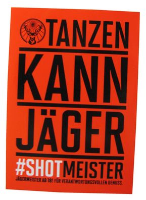 Jägermeister - Aufkleber mit Sprüchen - 10,5 x 7,3 cm - Motiv 09