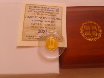 Original 50 euro 2021 PP proof Gold Griechenland nur 1500 Stück