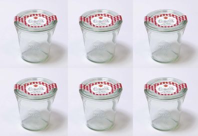 Einmachglas Einkochglas Einweckglas 290 ml Weck Sturzglas [ 6 Stück ] rund
