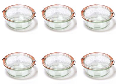 Einmachglas Einkochglas Einweckglas 300 ml Weck Sturzglas [ 6 Stück ] rund