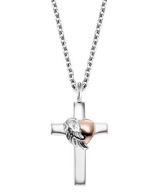Engelsrufer Schmuck Silber-Halskette Kreuz mit Flügelherz ERN-CROSSHEART-BIR