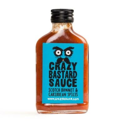 Crazy Bastard Sauce, Chilisauce mit Scotch Bonnet & Caribbean Spices, 100 ml