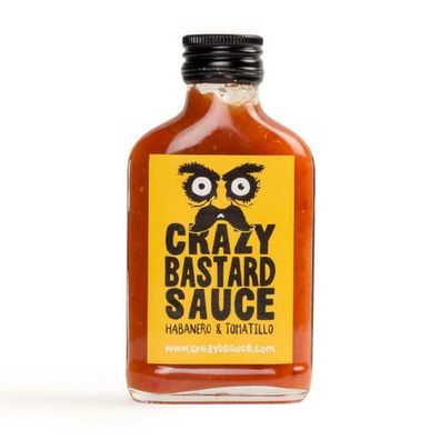 Crazy Bastard Sauce, Chilisauce mit Habanero & Tomatillo, 100 ml