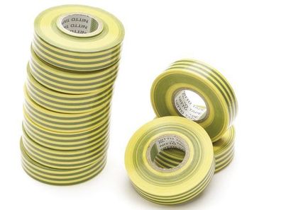 NITTO - 1045-VJPC - Isolierband - grün / gelb - 19 mm x 20 m