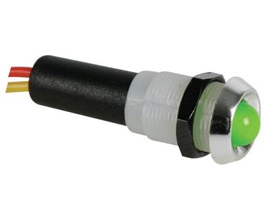 Seder Groupe - 12VCG - LED-Signalleuchte 12V grün - verchromtes Gehäuse