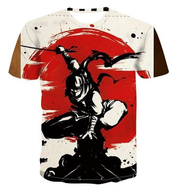 Innovatives 3D-Druck T-Shirt (Unisex/ rundhals) - Atmungsaktiv - Japan Ninja