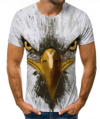 Innovatives 3D-Druck T-Shirt (Unisex/ Rundhals) - Tierwelt & Natur: Weißer Adler