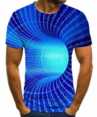 Innovatives 3D-Druck T-Shirt - Unisex + Rundhals - Atmungsaktiv - Sport + Freizeit