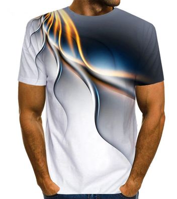 Innovatives 3D-Druck T-Shirt - Unisex/ Rundhals - Atmungsaktiv - Sport + Freizeit