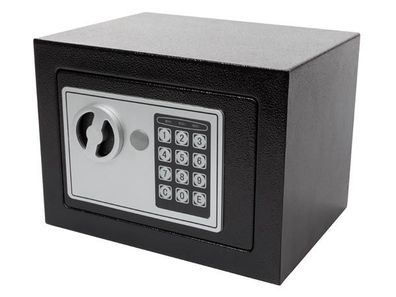 Perel - BG90014 - elektronischer Safe - 17 x 23 x 17 cm - schwarz