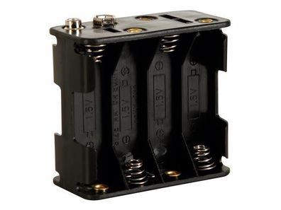 Velleman - BH383B - Batteriehalter für 8 x AA-Batterien (Mit Druckknopfanschlüssen)