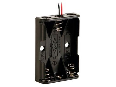 Velleman - BH431A - Batteriehalter für 3 x AAA-Batterie - Kabellänge: 150mm