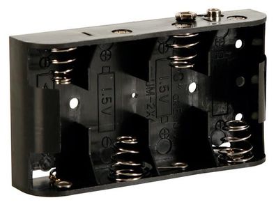 Velleman - BH243B - Batteriehalter für 4 x C-Batterien (Mit Druckknopfanschlüssen)