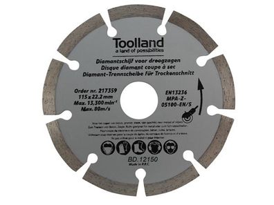 Toolland - BD12150 - Diamant-Trennscheiben-SET - 150 mm - Segmentiert - 2-tlg.