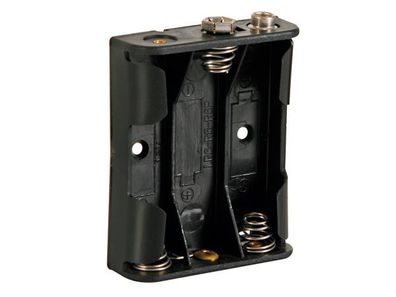 Velleman - BH331B - Batteriehalter für 3 x AA-Batterien (Mit Druckknopfanschlüssen)