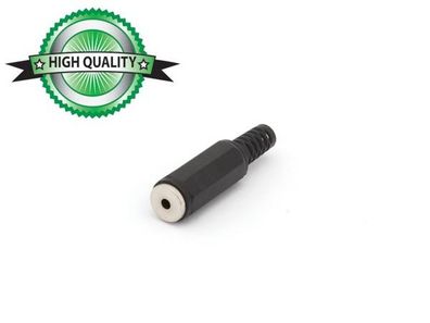 2,5 mm-MONO-KLINKEN-BUCHSE - Kunststoff, Schwarz